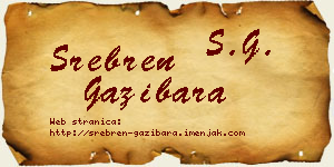 Srebren Gazibara vizit kartica
